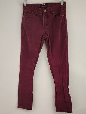 21men Slim Fit Burgundy Chinos